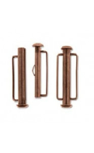 Metal magnetic slide clasp 26,5mm Antique copper